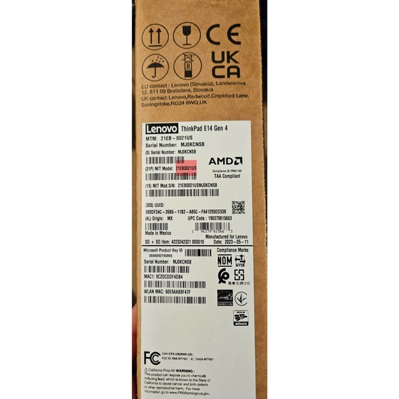 Lenovo ThinkPad E14 Gen 4 AMD (14”) - Silver - Picture 4 of 5